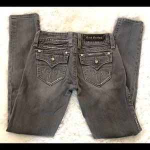 Rock Revival Celine Skinny sz 27 Gray Jeans